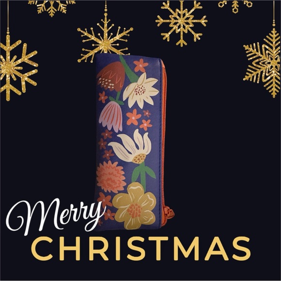 Pencil Bag-Makeup Bag in colorful floral pattern with primary colors & 4 pens. - Picture 3 of 6